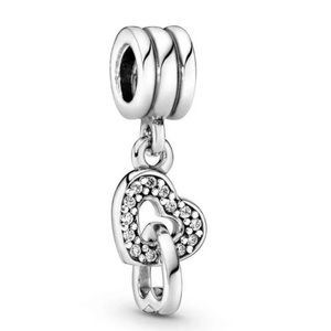 Pandora interlocking hearts dangle charm